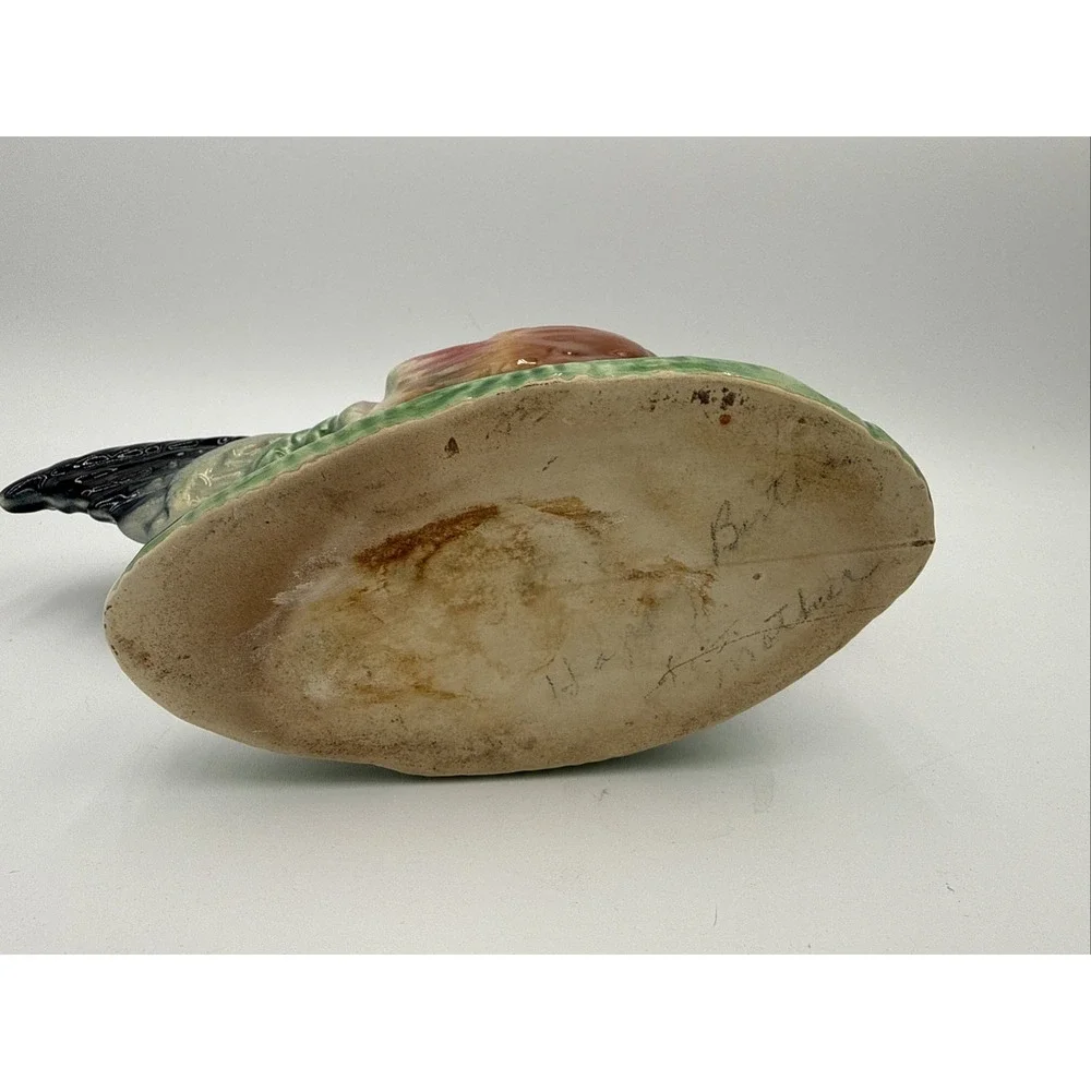 Vintage Rooster Chicken Planter Vase‎ Ceramic Farmhouse Country Cottage Decor